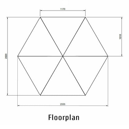 Hexagonal Garden Wooden Gazebo Shelter