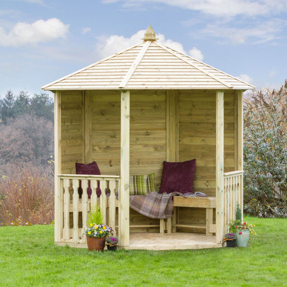 Hexagonal Garden Wooden Gazebo Shelter
