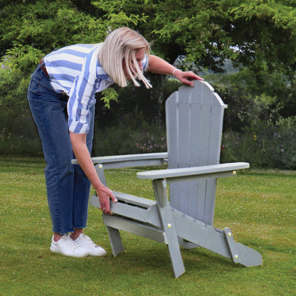 Murcia Adirondack Style Garden Folding in Light Grey