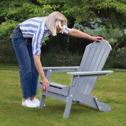 Murcia Adirondack Style Garden Folding in Light Grey