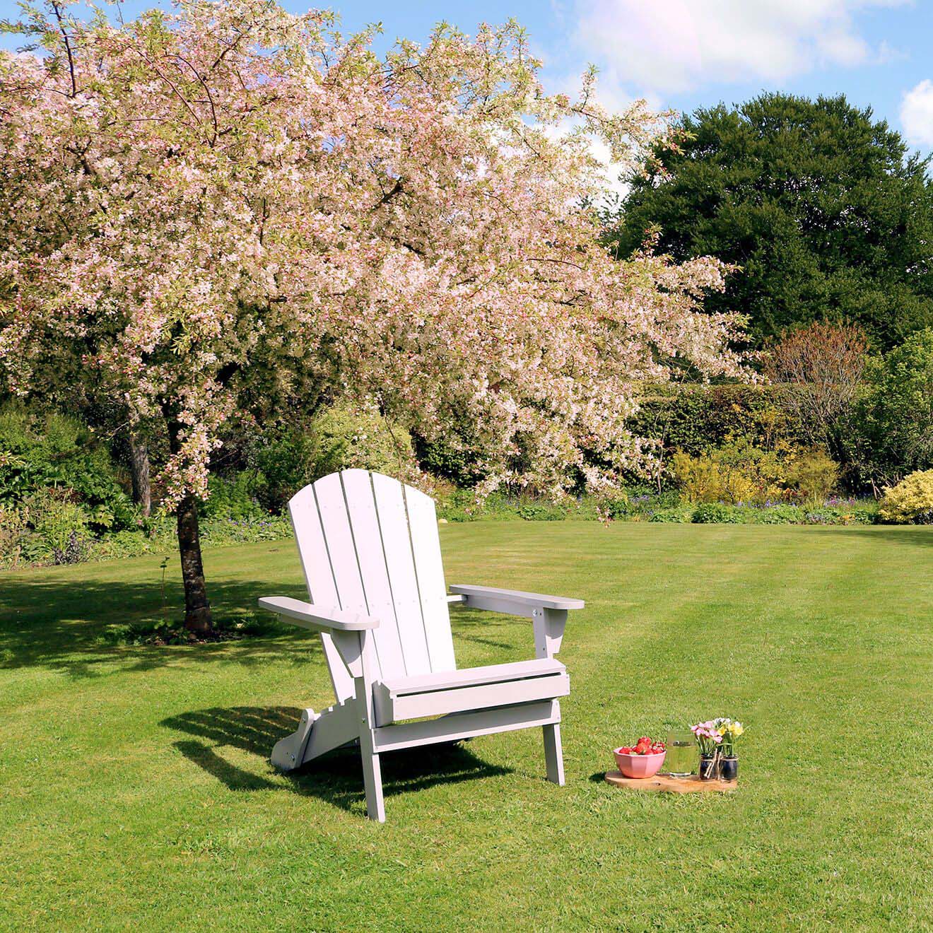 Murcia Adirondack Style Garden Folding in Light Grey