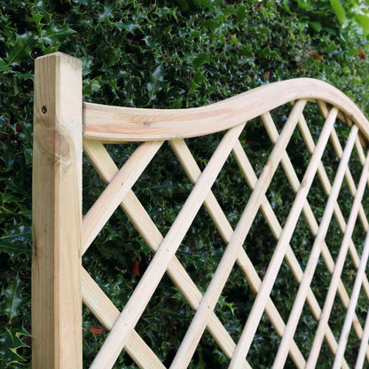 Large Flower Wooden Planter with Climbing Trellis (1.8m)