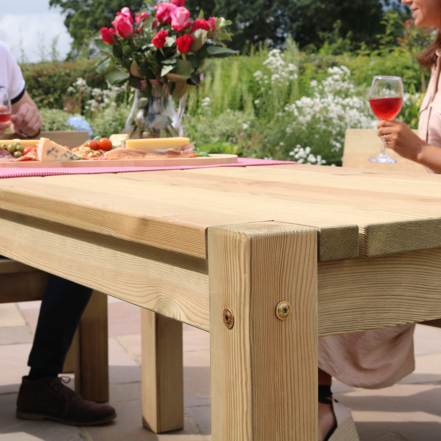 Leida 8 Seat Garden Wooden Dining Set