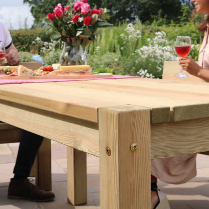 Leida 8 Seat Garden Wooden Dining Set