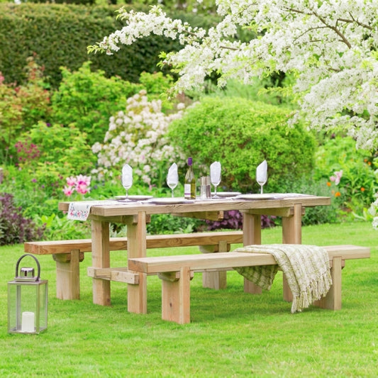 Elche Chunky 8 Seat Garden Dining Set
