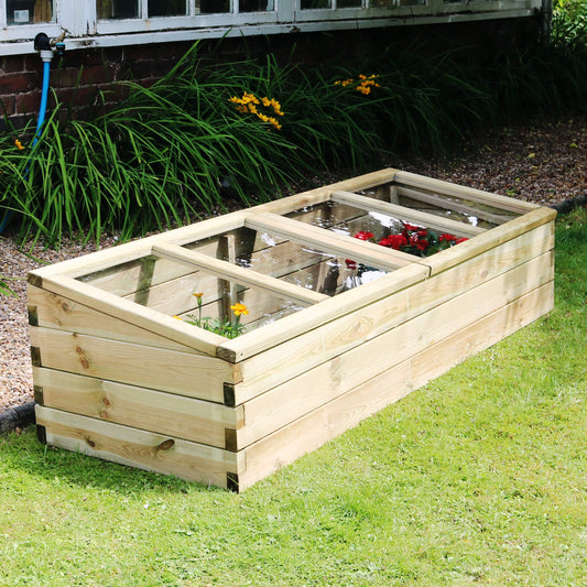 Large Wooden Sleeper Cold Frame