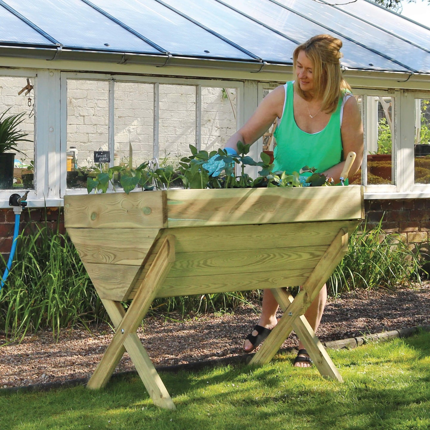 Wooden Vegetable Planter Trough 100cm