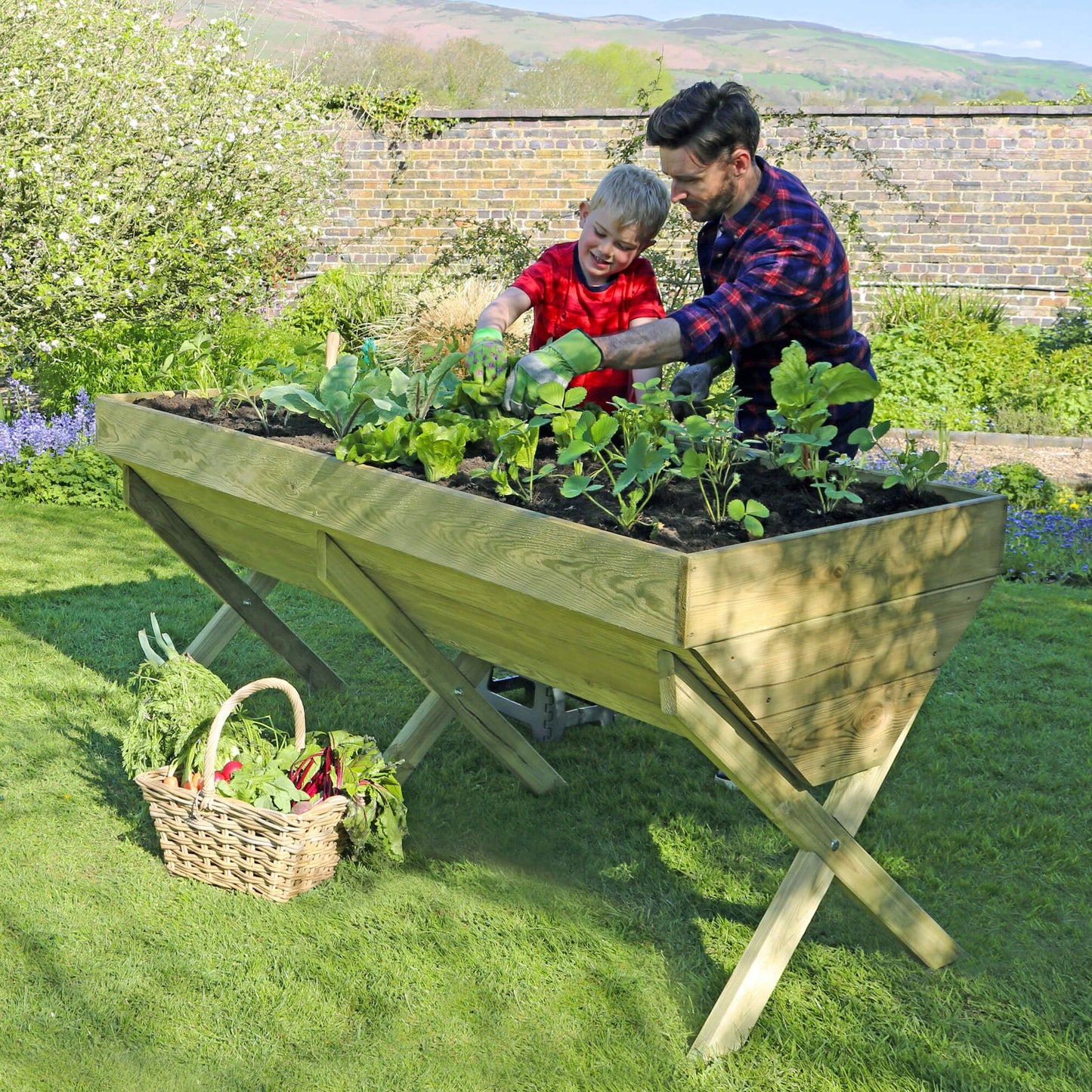 Wooden Vegetable Planter Trough 200cm