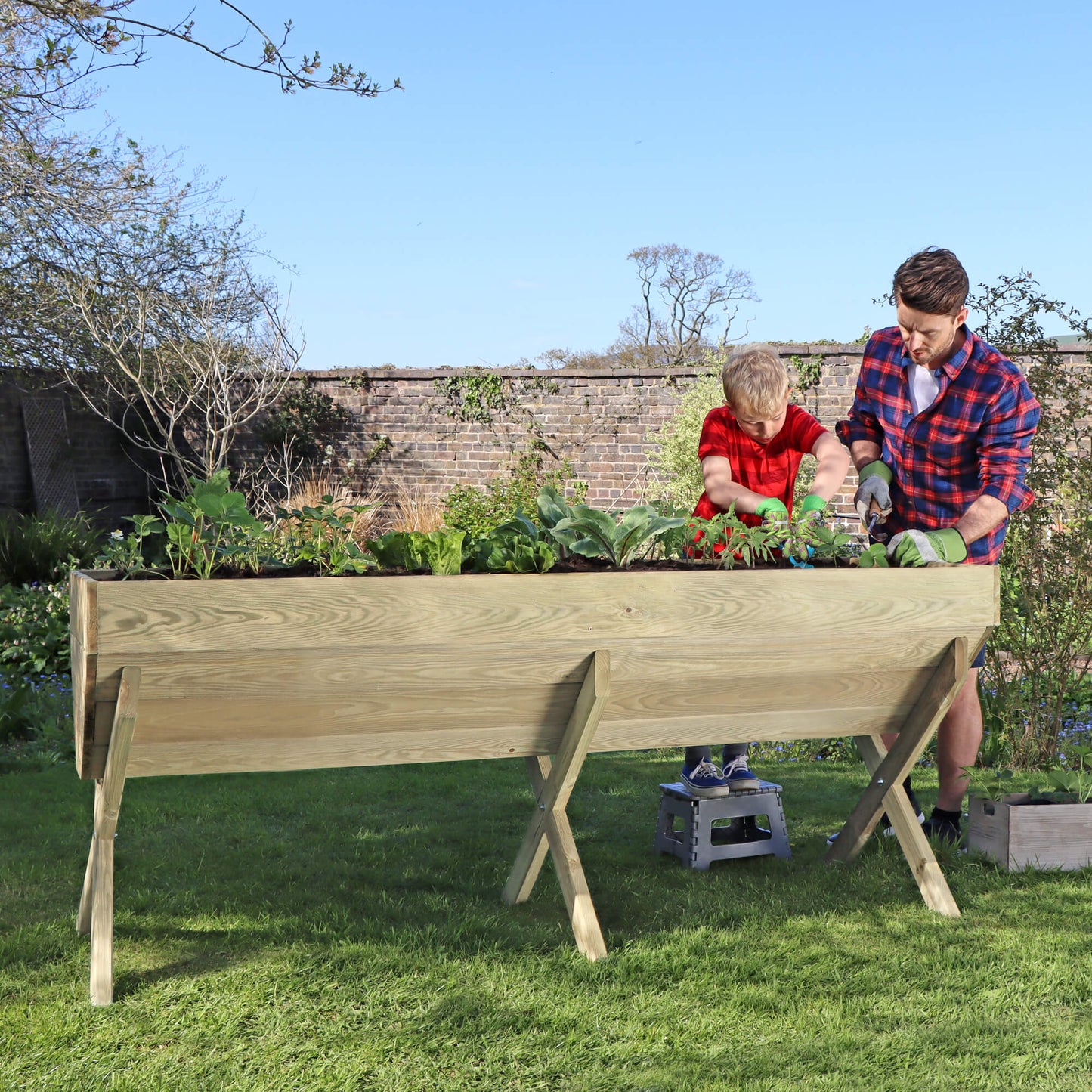Wooden Vegetable Planter Trough 200cm