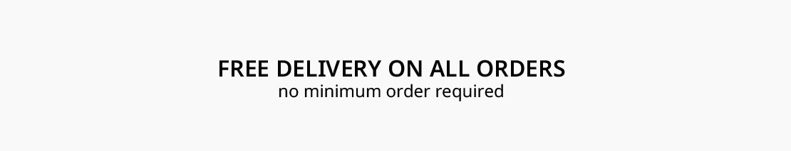 Free delivery on all products, always!